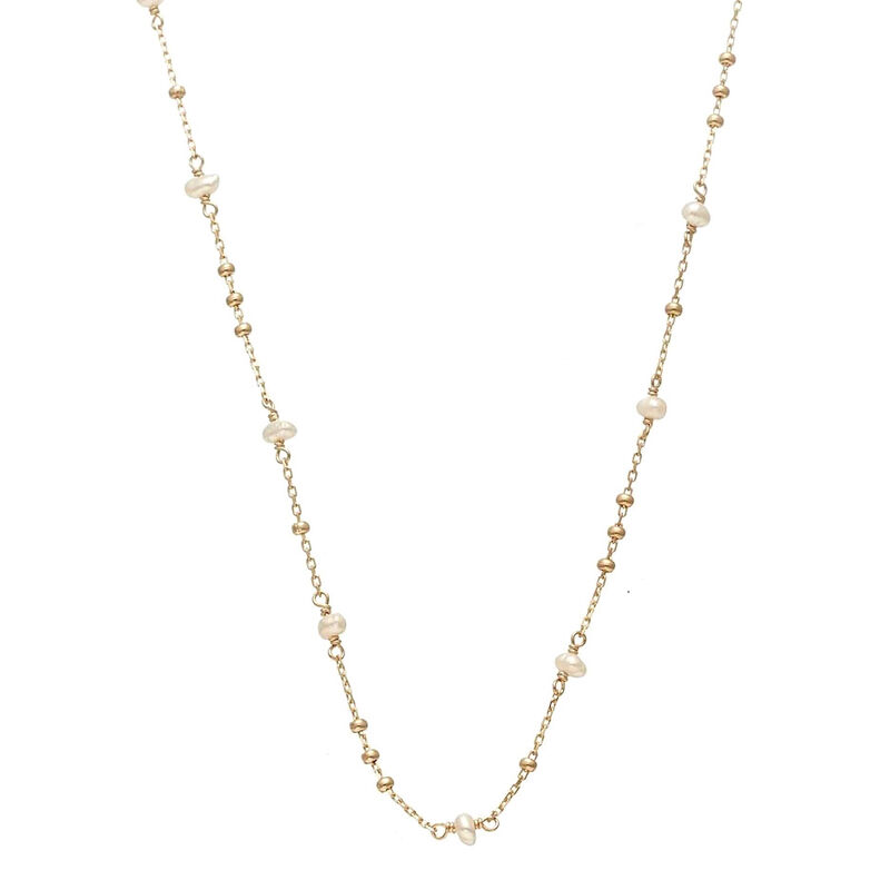 Silk & Steel Dotty Pearl Necklace image number 0
